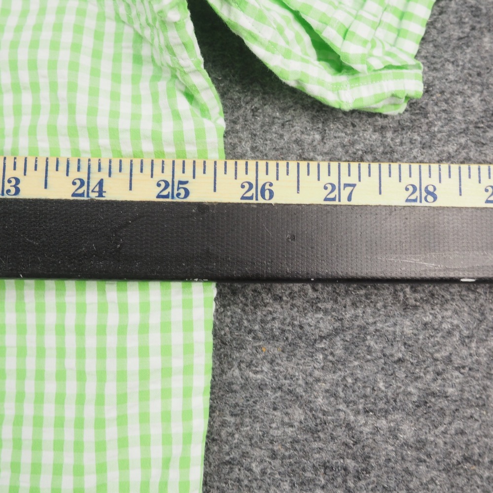 Ralph Lauren Shirt Mens XXL Button Down Green Gingham Seersucker Pony Logo - Picture 6 of 8